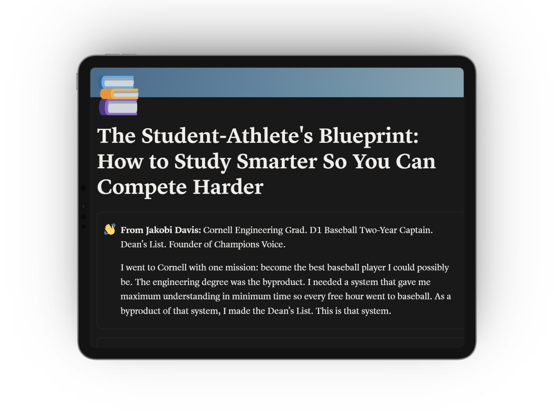 Student Athlete Playbook