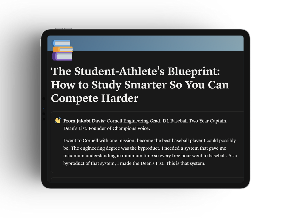 Student Athlete Playbook