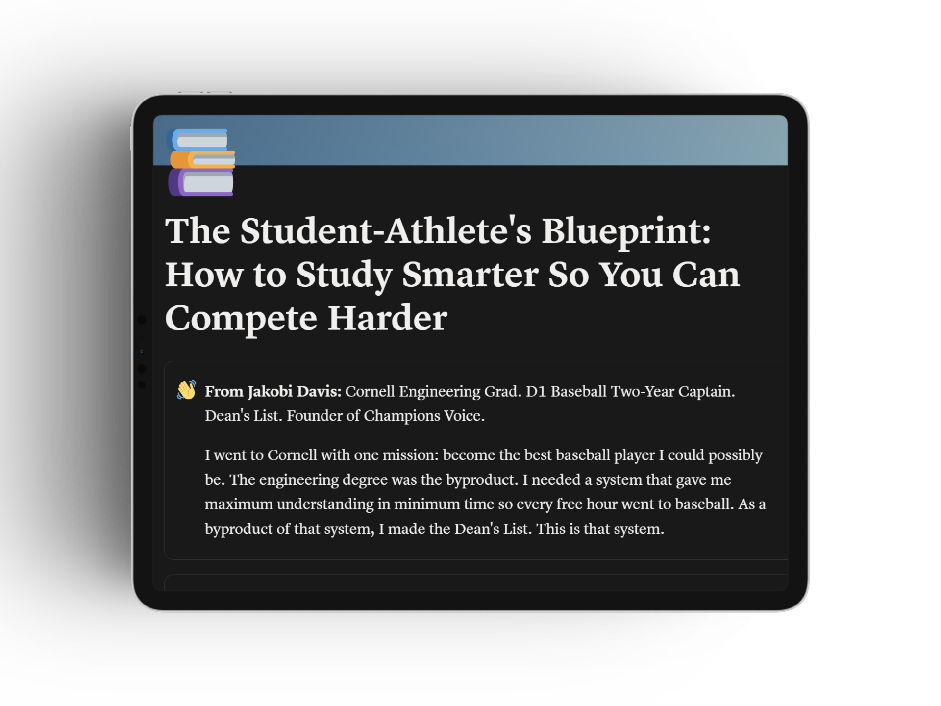 Student Athlete Playbook