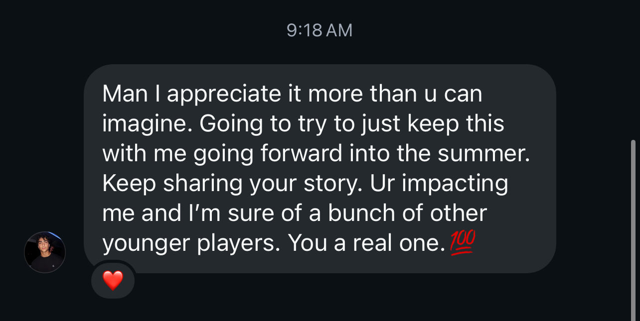 Student-athlete says Jakobi's story is impacting younger players.