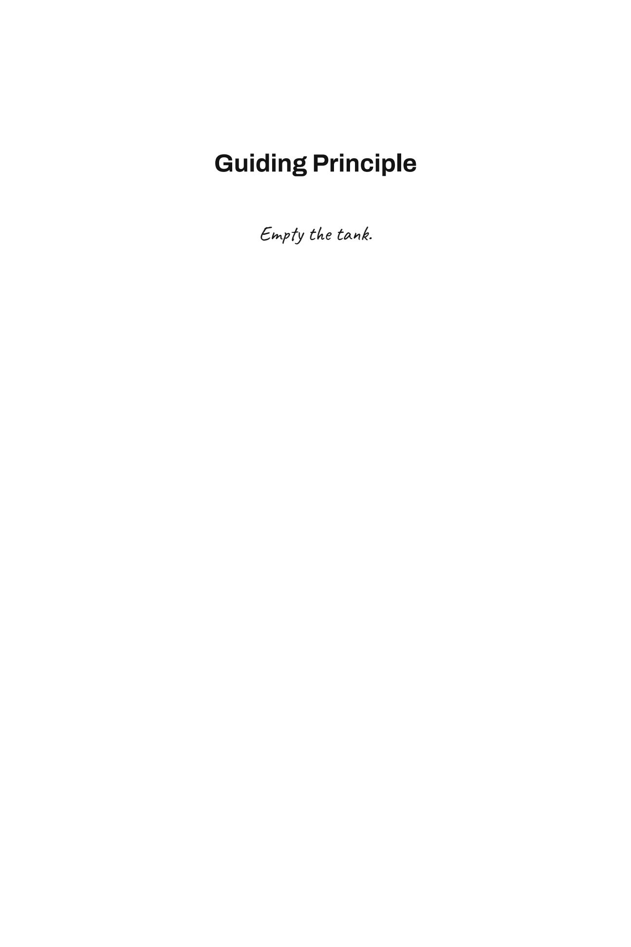 Guiding principle