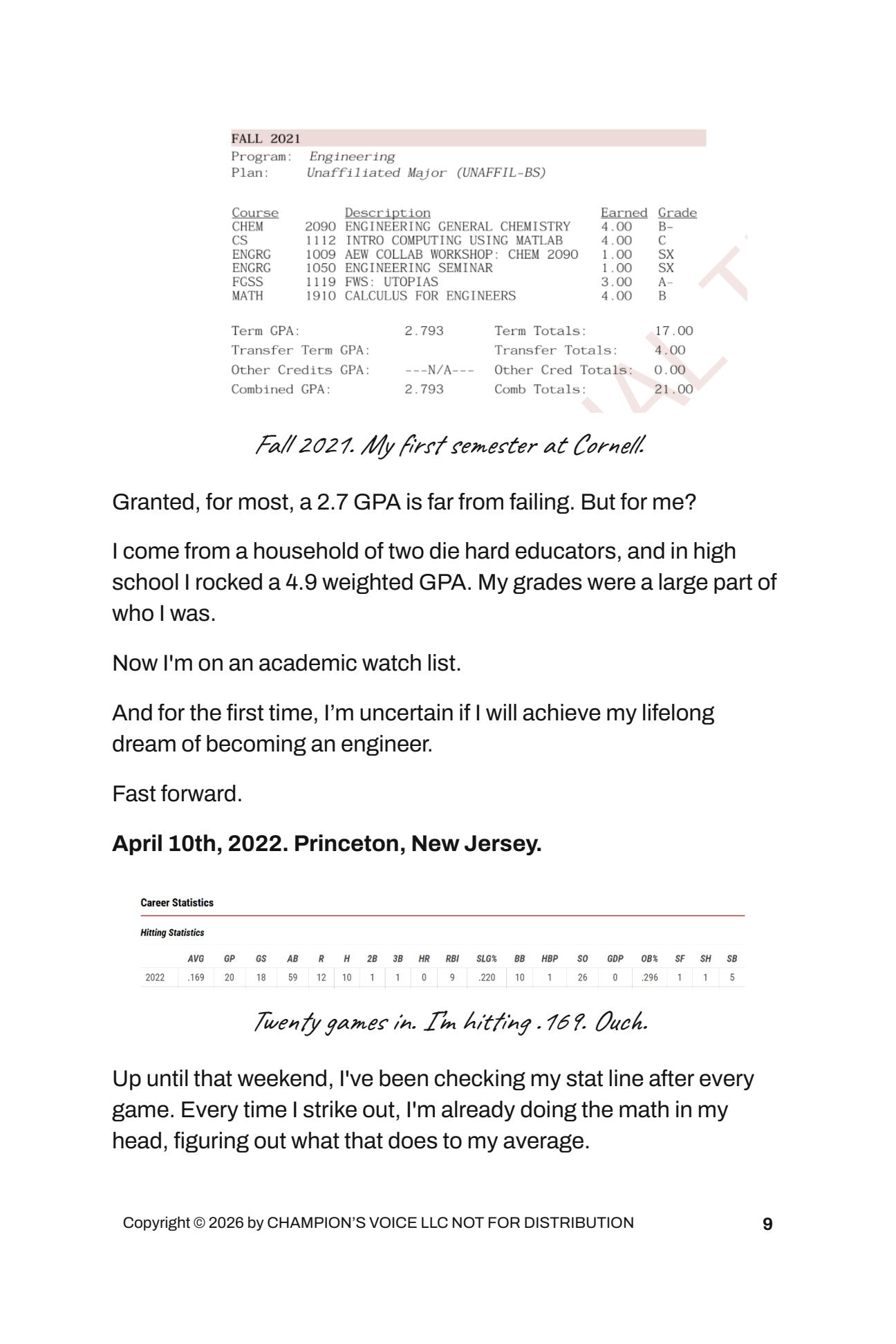 Sample page from The Student-Athlete Playbook