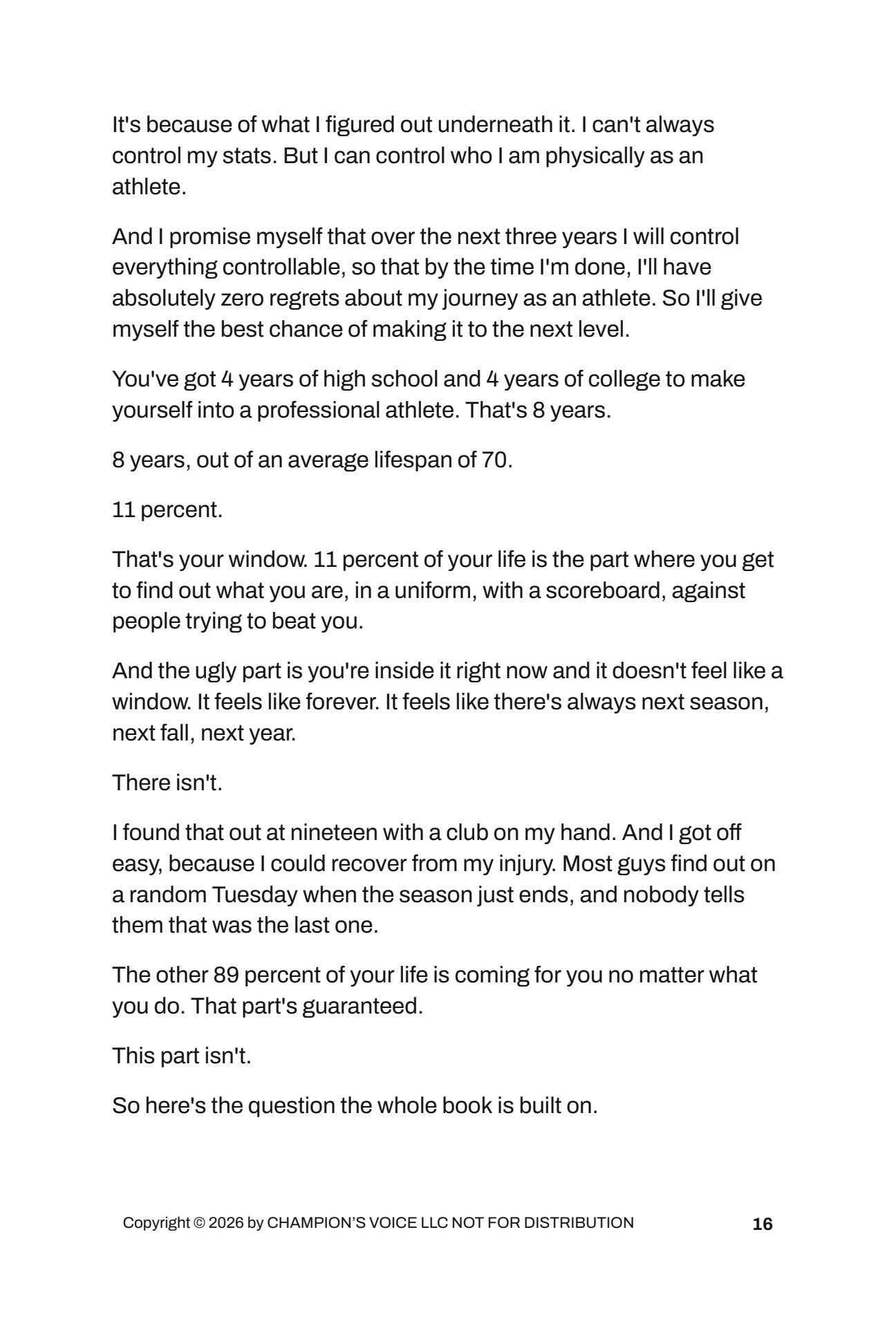 Sample page from The Student-Athlete Playbook